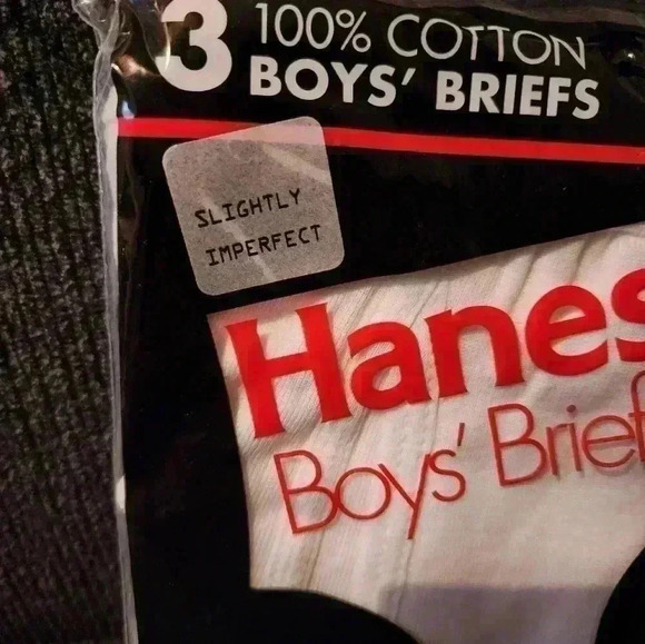 1992 Vintage Hanes 3 Pack Boys Briefs Size 10 Preshrunk White Slightly Imperfect - Picture 3 of 6